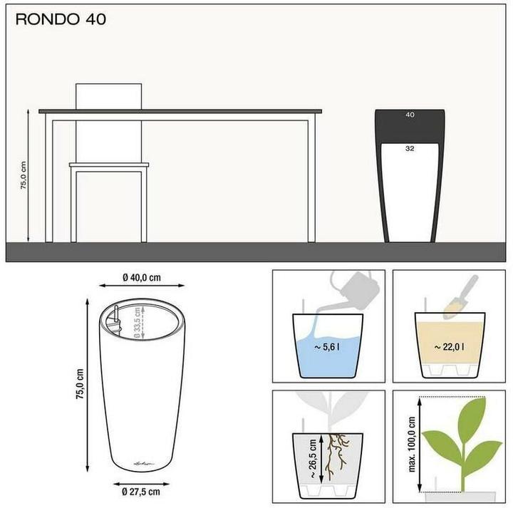 Produktbild Lechuza RONDO Premium. (40 cm)