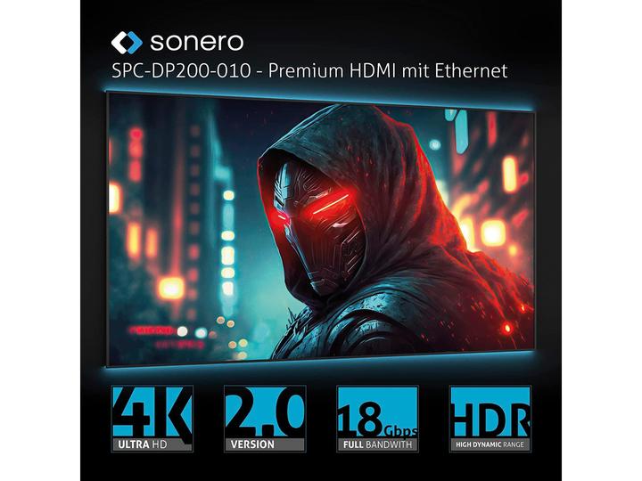 Actual product image Sonero HDMI – DisplayPort (3 m, DisplayPort, HDMI)