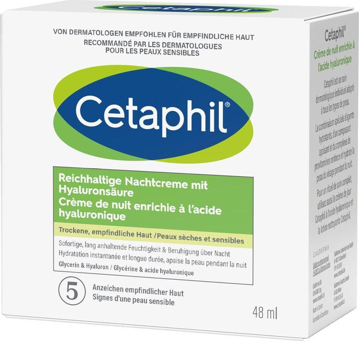 Immagine prodotto Cetaphil Daily Essentials Reichhalt Nachtcreme mit Hyaluronsäure (48 ml, Crema notte)