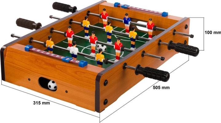 Immagine prodotto Games Planet Mini biliardino DUNDEE 51x31x8cm, arredamento in legno chiaro