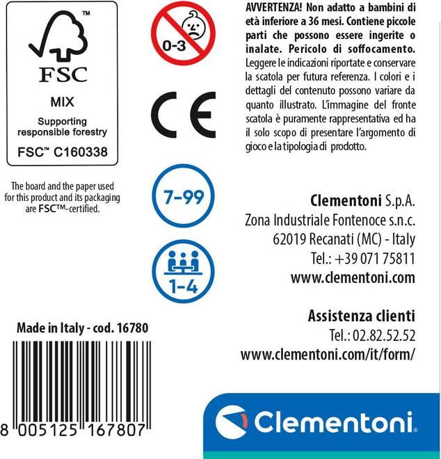 Actual product image Clementoni BOARD GAME BRAIN FREEZE 1 16780