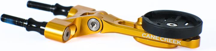 Actual product image Cane Creek Computer Mount for Garmin/Wahoo, gold
