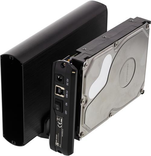 Productafbeelding Deltaco HDD-behuizing SATA 3.5 "USB 3.0, zwart (3.5")