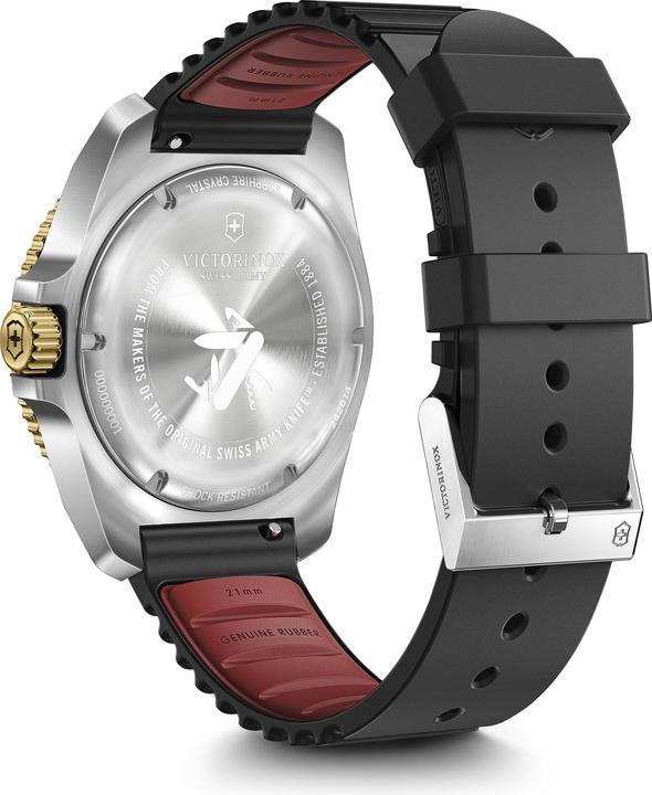 Produktbild Victorinox Journey 1884 Quartz Three hands Steel & Mineral, Taucheruhr, 43 mm, Ziffernblatt Schwarz, Kautschuk (Taucheruhr, 43 mm)