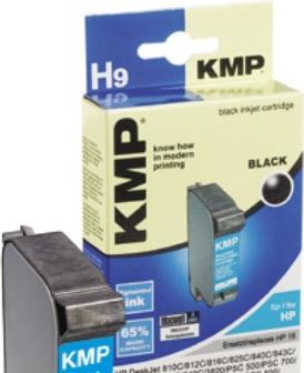 Produktbild KMP H9 Tintenpatrone kompatibel mit HP C 6615 D (BK)