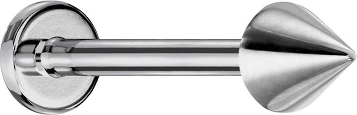 Star Piercing Steriles Micro Labret silber mit Cone (ohne Messing, Titan G23)