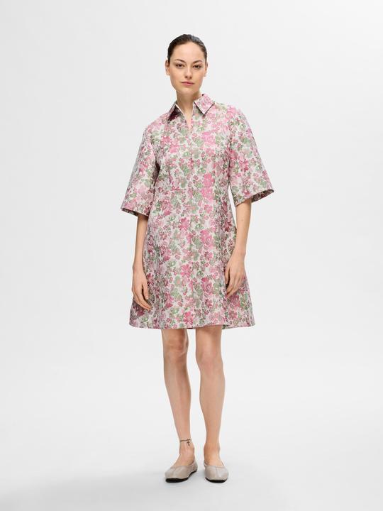 Actual product image Selected Femme Floral Jacquard Mini Dress (38)