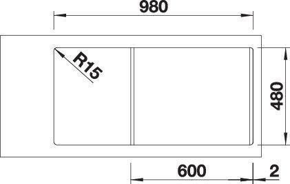 Produktbild Blanco Sona XL 6 S (100 cm, 50 cm)