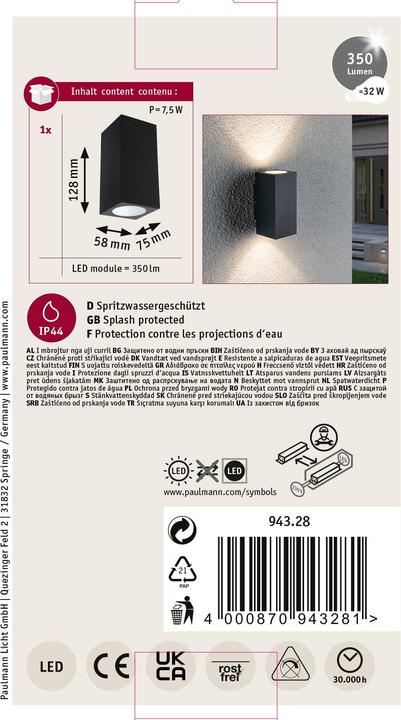 Actual product image Paulmann Flame (390 lm, IP44)
