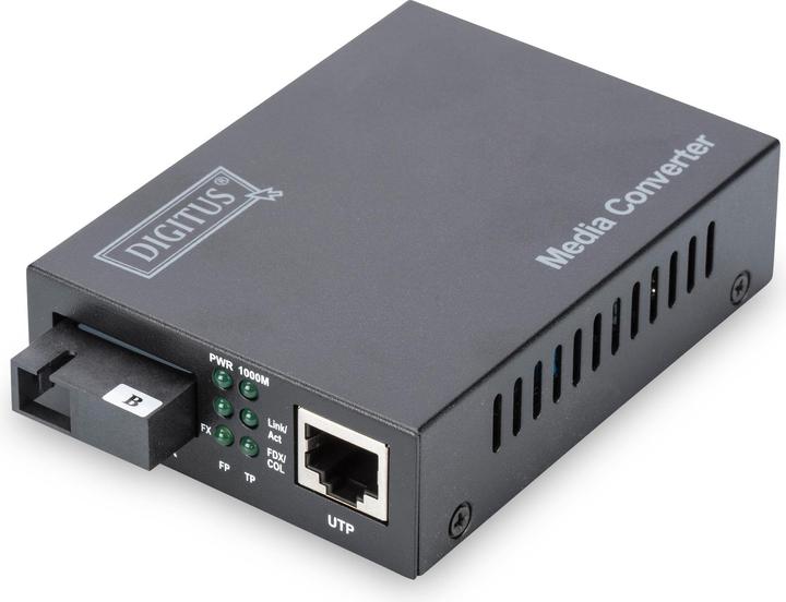 Digitus Media Converter Singlemode BiDi WDM Gigabit Ethernet Tx1550nm / Rx1310nm SC Socket Up to 20km