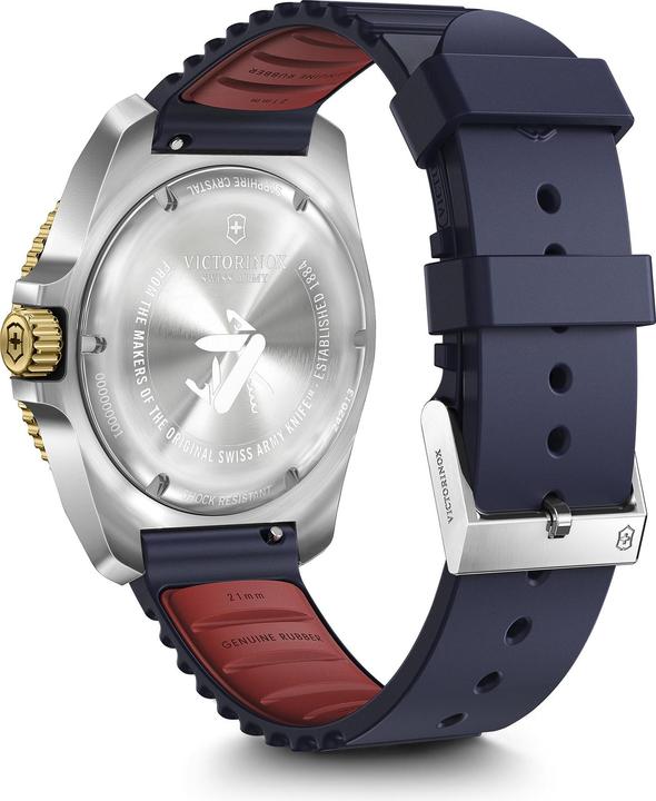 Image du produit Victorinox Journey 1884 Quartz Three hands Steel & Mineral, montre de plongée, 43 mm, Cadran Bleu, Bracelet Cao (Montre de plongée, 43 mm)