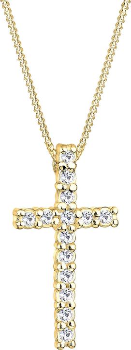 Elli mit Kreuz-Anhänger verziert mit Kristallen (Argento, 45 cm)