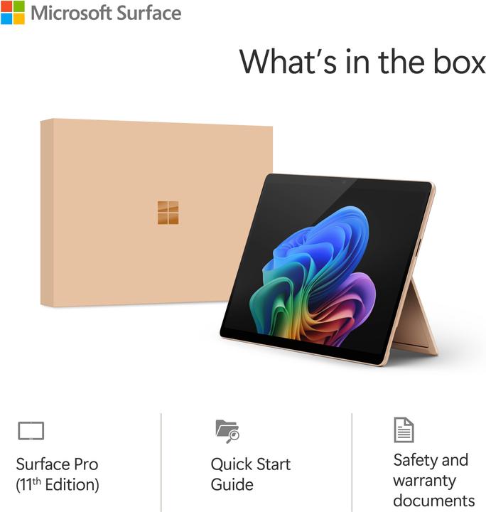 Immagine prodotto Microsoft Surface Pro - Copilot+ PC (alimentatore venduto separatamente) - 11a Edizione (13", Snapdragon X Elite X1E-80-100, 16 GB, 512 GB, Senza layout di tastiera)