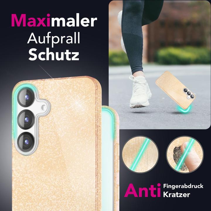 Produktbild Nalia ShinePop - Stabile Glänzende Glitzer Hülle - Glamour Glitter Cover (Samsung Galaxy S25)