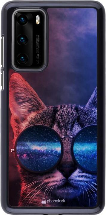 Immagine prodotto PhoneLook Copertina Occhiali da Gatto Rosso Blu (Huawei P40)