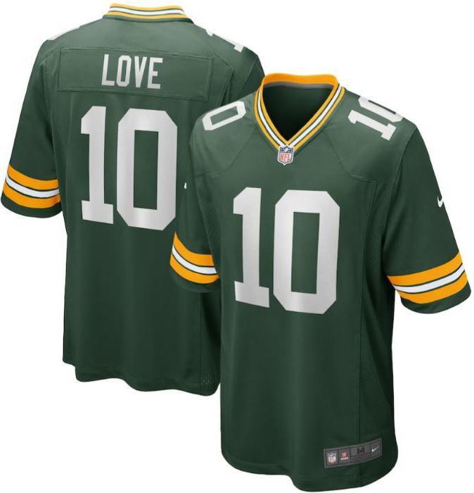 Nike Green Bay Packers Home Jersey Love 10 L (L)