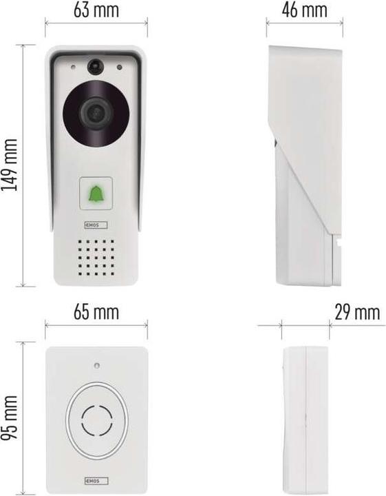 Actual product image Emos GoSmart videozvonek IP-09D DC (Wi-Fi)
