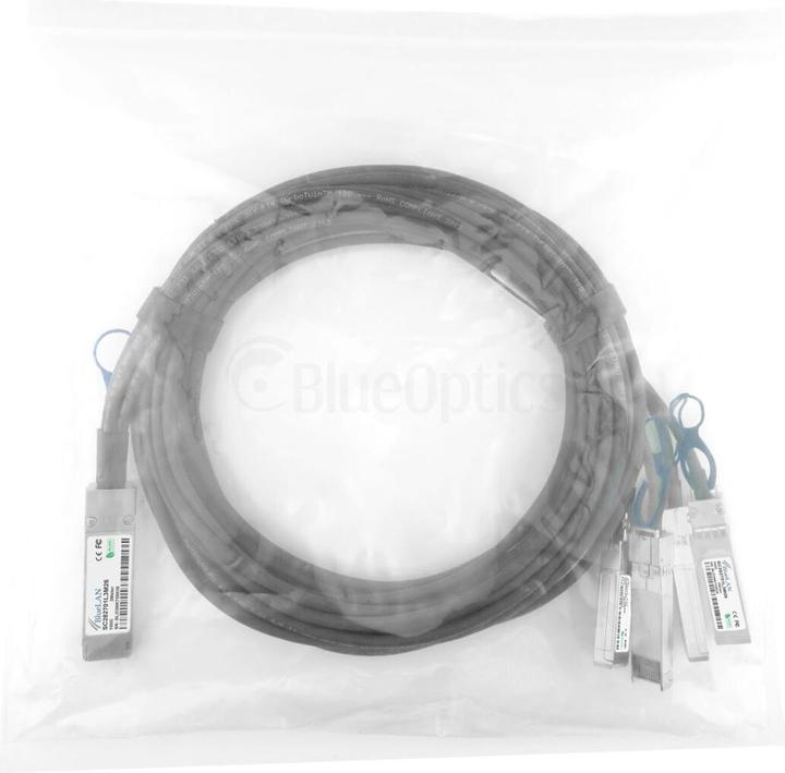 Actual product image CBO Arista CAB-Q-4S-100G-5M Compatible BlueLAN QSFP28 DAC SC282701L5M26
