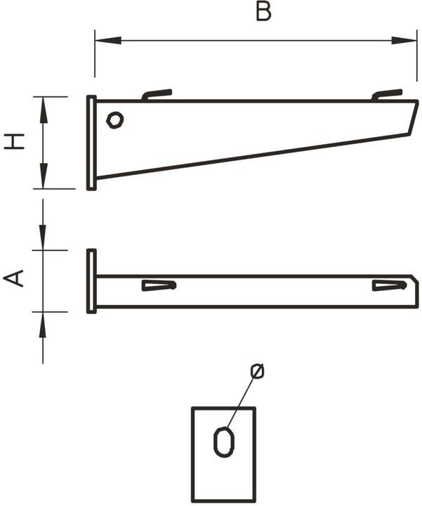 Image du produit OBO Bettermann OBO AW G 15/61 Console murale et sur tige pour caniveau à grille B610m (Cordes)