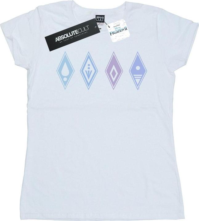 Actual product image Disney Womens/Ladies Frozen 2 Elements Symbols Cotton T-Shirt (L)