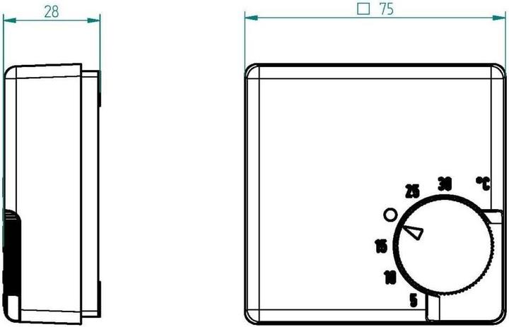 Produktbild Eberle Controls Raumthermostat Aufputz 5 bis 3