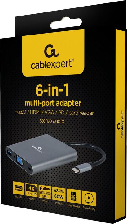 Produktbild Gembird A-CM-COMBO6-01 (USB-C, 1 Ports)