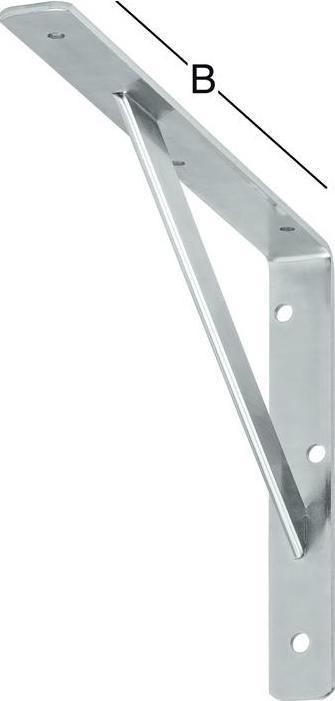 Vormann Bracket L.400mm H.250mm W.30mm S.4mm white Trgf.250kg (1 pcs.)