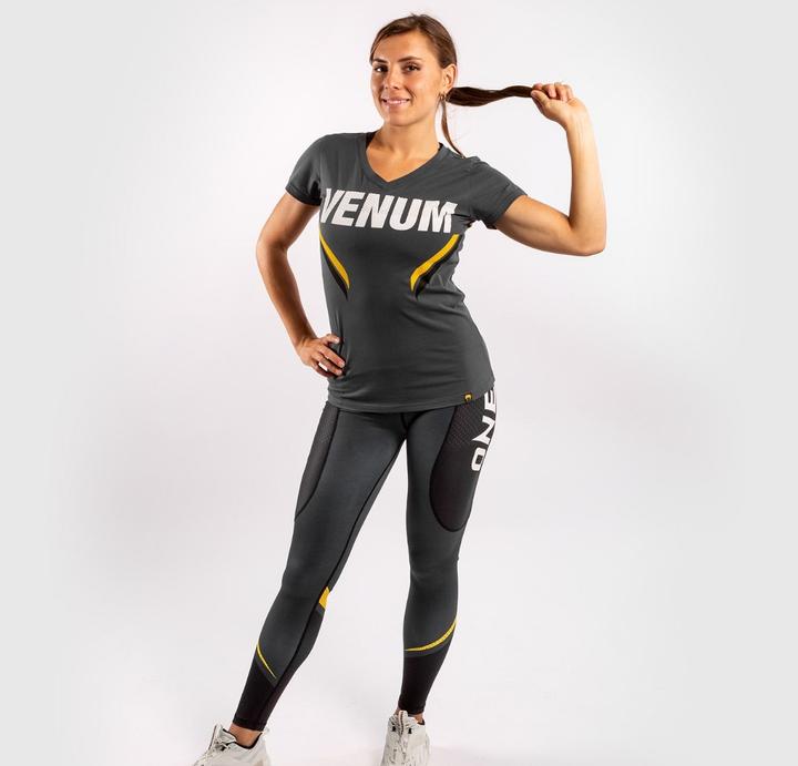 Actual product image Venum ONE FC Impact T-shirt - for women - Grey/Yellow (L)
