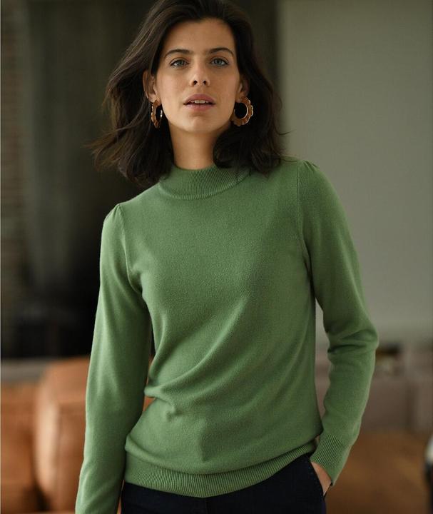 Actual product image Anne Weyburn Stand-up collar jumper in soft knitwear (42)