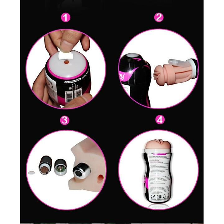 Actual product image Lovetoy Sex in a Can -Vibrating Vagina Tunnel 1