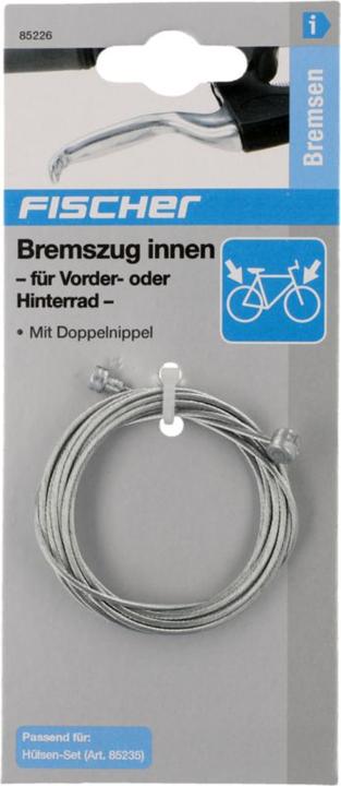 Actual product image Fischer Internal bicycle brake cable, with double nipple