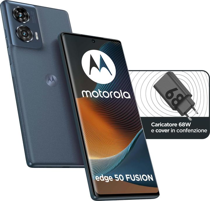 Actual product image Motorola Edge 50 Fusion (256 GB, Forest Blue, 6.70", SIM + eSIM, 50 Mpx, 5G)