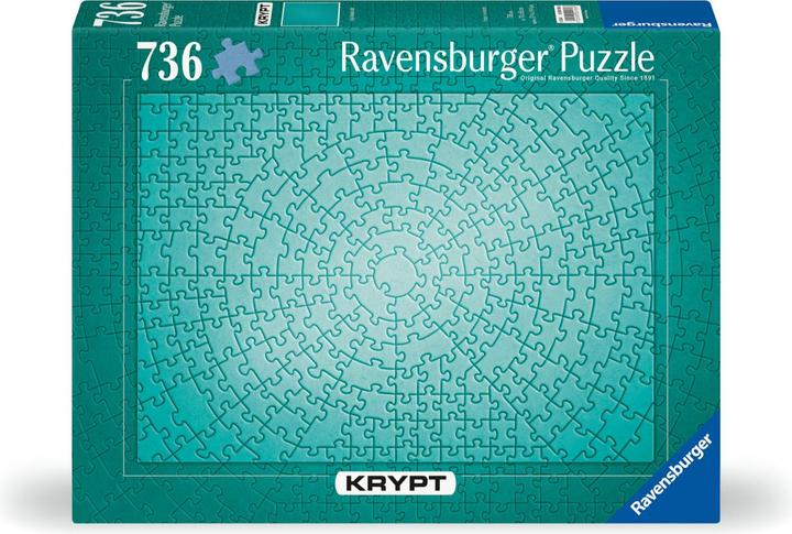 Actual product image Ravensburger Puzzle 12000189 - Krypt Puzzle Metallic Mint - Heavy puzzle for adults and children (736 pieces)