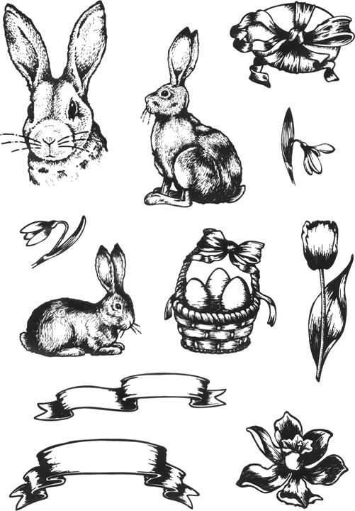 Produktbild VBS Silikonstempel "Nostalgische Ostern"
