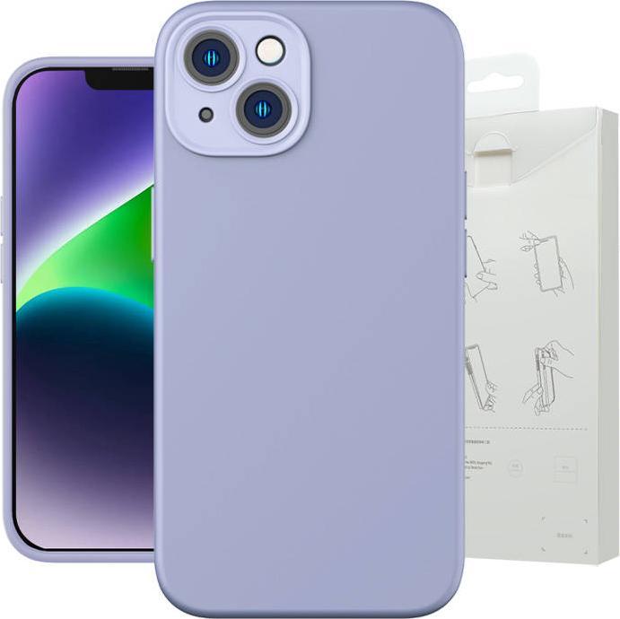 Produktbild Baseus Liquid Silica Gel Case for iPhone 14 Plus (lavender)+ tempered glass + cleaning kit (Apple iPhone 14 Plus)