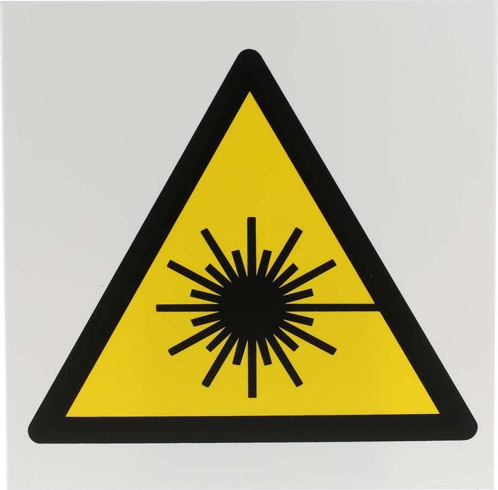 Produktbild Rs Pro Gefahren-Warnschild Kunststoff, Warnung Laserstrahl Beschriftung, 200 mm x 200mm