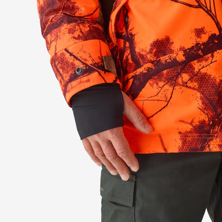 Image du produit Solognac Chasse Silent Warm Waterproof Jacket Neon Treemetic Hide 500