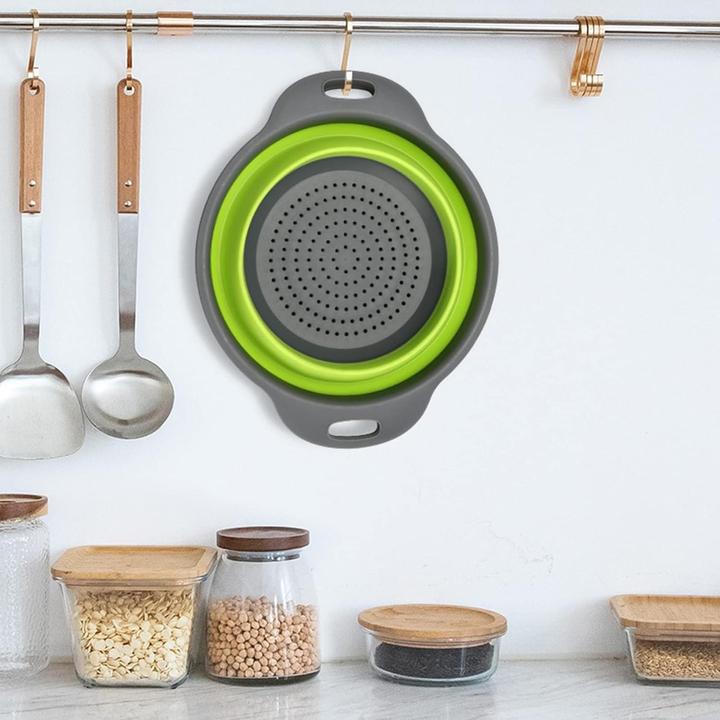 Produktbild ASMI Zusammenklappbares Silikon-Sieb, faltbares rundes Abtropfsieb