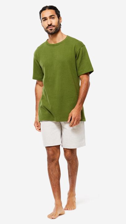 Image du produit Kimjaly T-shirt Yoga structuré Coton Bio Hommes - vert (M)