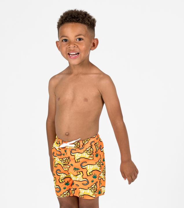 Actual product image Olaian Boardshorts Kinder Jungen 100 orange (6, 7, 8)