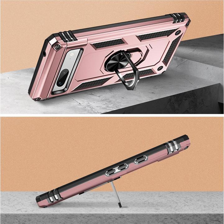 Actual product image Avizar Shockproof Mobile Phone Case with Ring Series (Google Pixel 7a)