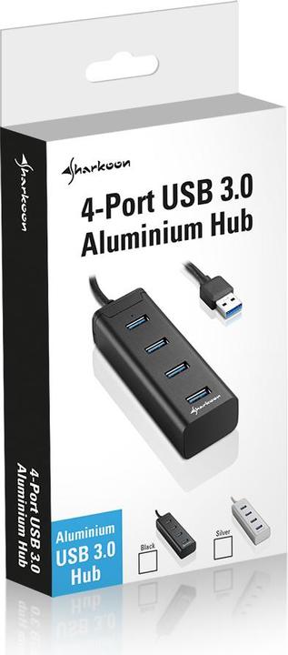 Immagine prodotto Sharkoon Corsa in alluminio (USB-A, 4 porte)