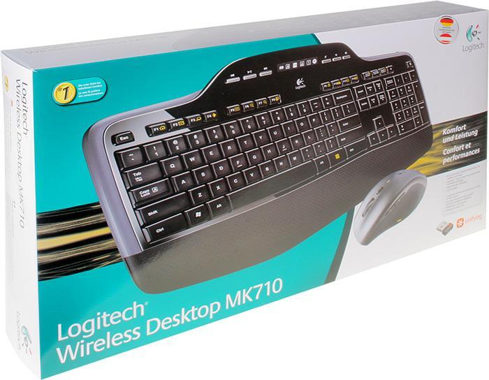 Produktbild Logitech Kabellose Tastatur+Maus MK710 schwarz im Einzelhandel (DE, Kabellos)