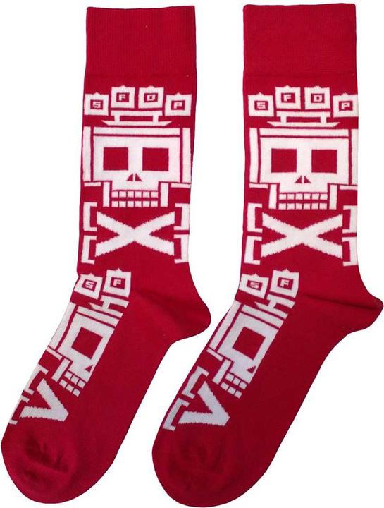 Actual product image Five Finger Death Punch Unisex Adult Pixelated Skull Repeat Socks (40.5 - 45.5)