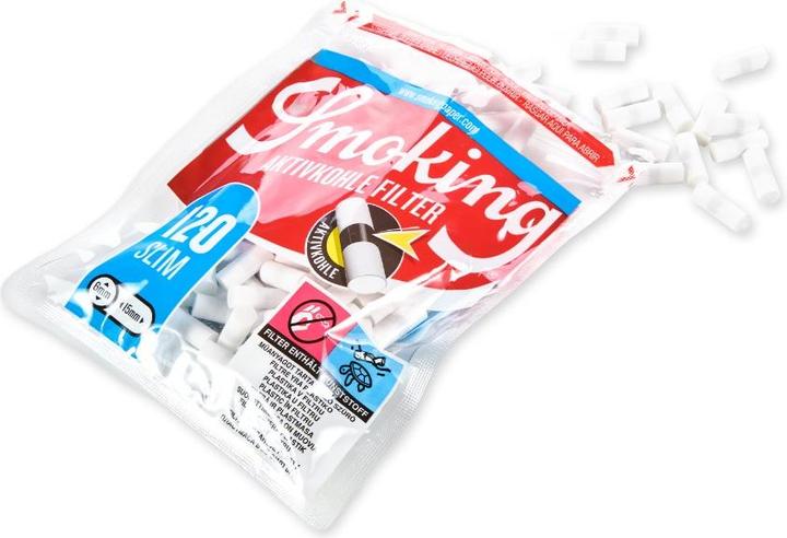 Immagine prodotto Smoking Filtro di ovatta sottile Classic Activated Carbon - 6 mm - Sacchetto singolo
