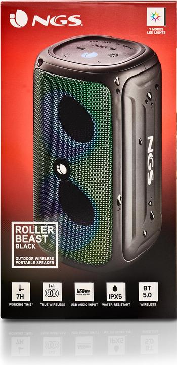 Actual product image NGS Roller beast black (7 h, Rechargeable battery operated)