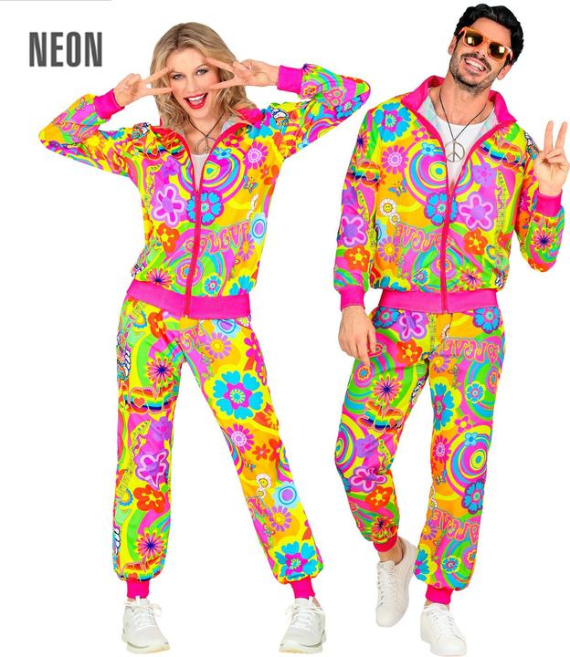 Actual product image Widmann 80s Neon Groovy Love Party Tracksuit Unisex (XL)