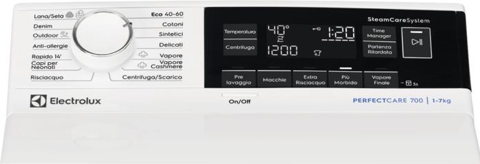 Immagine prodotto Electrolux EW7T337A Lavatrice Carica dall'Alto 7 Kg (7 kg, A destra)