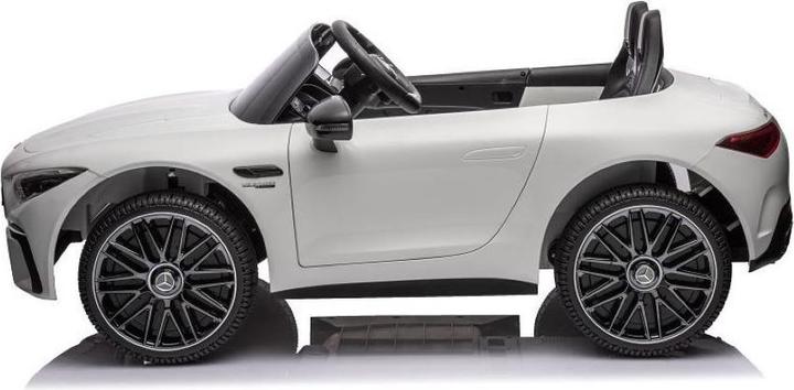 Produktbild Es-toys Kinderfahrzeug - weiss - Elektro Auto Mercedes SL63 AMG - Lizenziert - MP3 + Ledersitz + EVA (12 V)