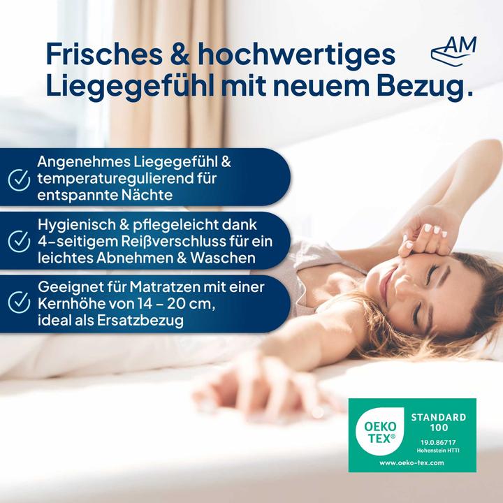 Image du produit AM Qualitätsmatratzen Housse de Matelas Confort (160 x 200 cm)